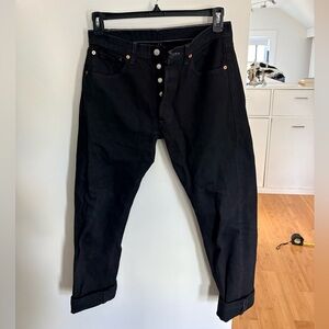 Levi's Men’s Black Relaxed Button-Fly Jeans